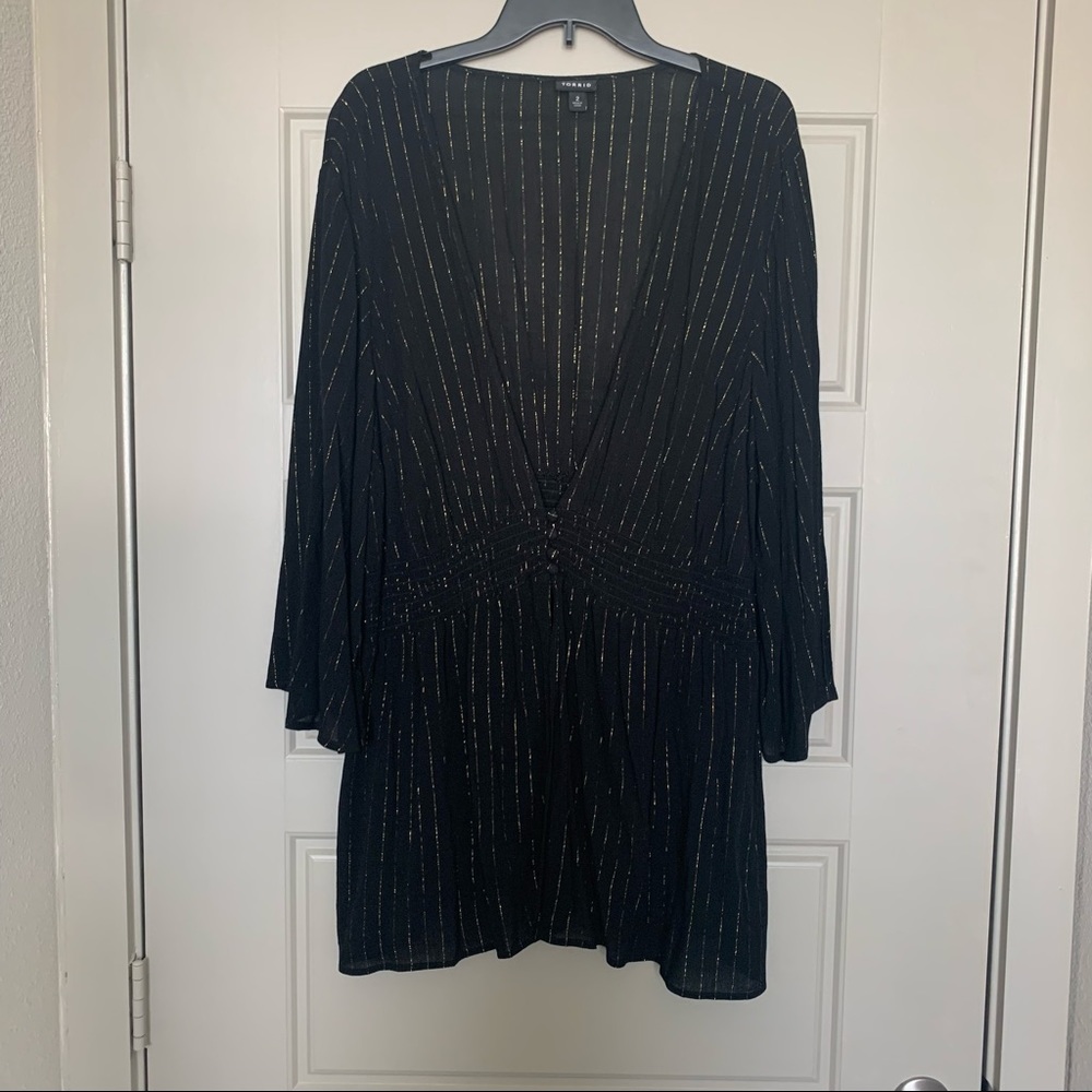 Black Shimmer kimono Blouse